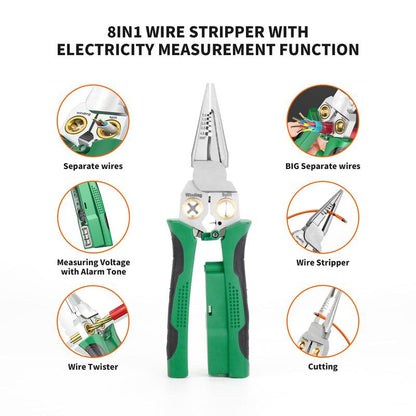 Picklepal™ 8-in-1 Wire Stripper Twister & Voltage Tester Pliers