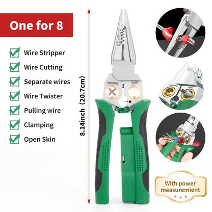 Picklepal™ 8-in-1 Wire Stripper Twister & Voltage Tester Pliers